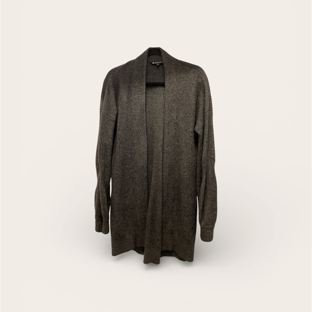 Athleta Charcoal Open Front Cardigan